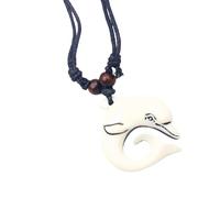 Uqezagpa Elegante collana con ciondolo a forma di delfino in resina, da donna, lunghezza regolabile, girocollo leggero e confortevole, 4.7*4cm, Resina, Nessuna pietra preziosa