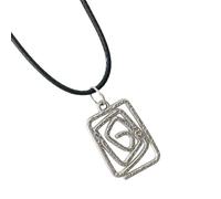 Uqezagpa Elegante collana quadrata elicoidale irregolare collana cava aggiunge un tocco di individualità a qualsiasi outfit texture lega uso quotidiano