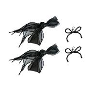 Uqezagpa Elegante fibbia per scarpe con fiocco in pizzo perlato a forma di fiocco clip per scarpe ciondolo borsa portachiavi gioielli per appassionati di fai da te fibbia, Misura unica, come descritto