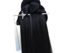 Uqezagpa Elegante forcina per capelli con nappe con finitura oro o argento, per stili tradizionali cinesi e moderni