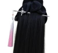 Uqezagpa Elegante forcina per capelli con nappe con finitura oro o argento, per stili tradizionali cinesi e moderni