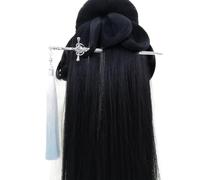 Uqezagpa Elegante forcina per capelli con nappe con finitura oro o argento, per stili tradizionali cinesi e moderni