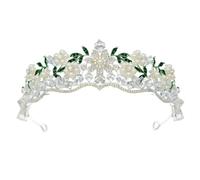 Uqezagpa Elegante strass corona di fiori sofisticata corona di fiori con elegante copricapo testa, SizeApprox.14.5x5cm/5.71x1.97inches, Lega, Berillo