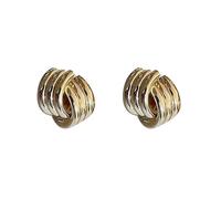 Uqezagpa Eleganti orecchini geometrici ad incastro, design moderno e alla moda, portatili, in lega robusta, comodi per la moda, Size 1.5x2cm/0.59x0.79inch, Metallo, Berillo