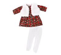 Uqezagpa Ensemble di Natale alla moda per 16 18 pollici Baby Dolls Caratteristiche Abiti Elegante Cappello E Scialle Per Divertimento Stagionale Reborn Outfit