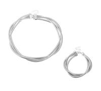 Uqezagpa Esagerato 3 Fili Avvolgere Catena Collana Bracciale Gioielli Set per Le Donne Geometrico Metallo Punk Gioielli per Moda, SizeApprox.415cm/16.141.96inches, Metallo, Berillo