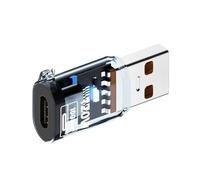 Uqezagpa Estensore USB-A Con Indicatori Chiaro Shell Adattatore Tipo-C Femmina a USB A Maschio Convertitore Per Laptop Cellulare USB C A Convertitore