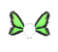 Uqezagpa Fairies Elfi Farfalla Orecchio di Animale Cerchietto Regolabile Costume Accessorio per Gioco di Ruolo Feste di Halloween Raduno Vestire Dressingup Peluche Accessorio per Capelli Per Evento A