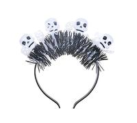 Uqezagpa Fascia luminosa con teschio di Halloween, per feste e feste, feste in maschera, accessori per la testa di Halloween
