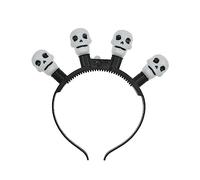 Uqezagpa Fascia luminosa con teschio di Halloween, per feste e feste, feste in maschera, accessori per la testa di Halloween