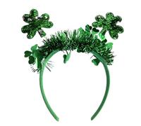 Uqezagpa Fascia per capelli per festa irlandese con trifoglio per foto, divertente, verde, per feste, karaoke, folletti, festival irlandesi