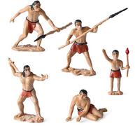 Uqezagpa Figure umane realistiche Fauna selvatica Primitivi Educativi Statue Uomo per Bambini Bambini Scienza Apprendimento Display
