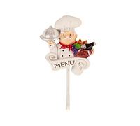 Uqezagpa Ganci per borsa da pranzo a forma di chef in stile fumetto appiccicoso da parete carino porta-cucina gancio utilities gancio per-cucina resina parete