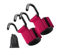 Uqezagpa Gancio per sollevamento pesi adatto per bilancieri da tiro, stacchi da terra, comodo polso con impugnature in ferro, per allenamento in palestra, allenamento, file di ganci