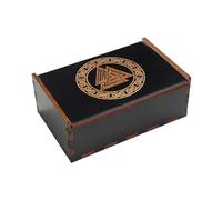 Uqezagpa Gioco Tarocchi Carte Scatola di Immagazzinaggio Scatola di Legno Tarocchi Carte Contenitore di Immagazzinaggio Per Raccontare Streghe Tarocchi Carta Portatile Contenitore