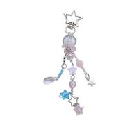 Uqezagpa Giovanile scintillante stella e fiori perline telefono fascino cinturino accessorio moda pratico stringa e borsa decorazione versatile ciondolo borsa, Misura unica, come descritto, come