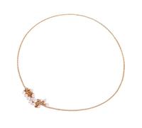 Uqezagpa Girocollo in metallo con perle d'imitazione collana per le donne a spina di pesce catena collana elegante dichiarazione gioielli da sposa regalo elegante gioielli da sposa, Misura unica, come