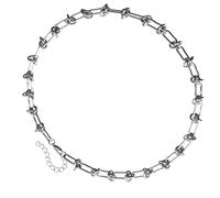 Uqezagpa Gli uomini alla moda accessorio che cattura l'attenzione della collana dei monili del metallo ha esagerato la struttura dell'acciaio inossidabile, Size Approx. 16.11.9inch415cm, Metallo