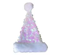 Uqezagpa Grandi cappelli di Babbo Natale con paillettes per feste di Natale per tutte le età puntelli per feste di Babbo Natale cappelli per riunioni di famiglia copricapo per genitori bambini