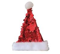 Uqezagpa Grandi cappelli di Babbo Natale con paillettes per feste di Natale per tutte le età puntelli per feste di Babbo Natale cappelli per riunioni di famiglia copricapo per genitori bambini
