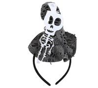 Uqezagpa Halloween scheletro strega cappello fascia cono fasce per capelli ragni carino cono per cosplay maschera strega cappello fascia per le donne