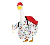 Uqezagpa Impermeabile Oche Vestito Cappello Set Per La Decorazione Del Portico Rientro A Scuola Forniture Per Il Partito E Giardino Display Decorazione Colorato Portico Oche Vestito & Cappello