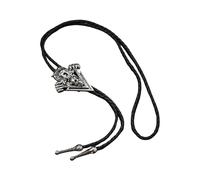 Uqezagpa Incisione Cavallo Lariat Cravatta Intagliato Cravatta Per Camicia Jeans Collana Western Intrecciato Shoestring Cravatta Lariat Cravatta Western Per Le Donne, scheletro tigre bianca, Taglia