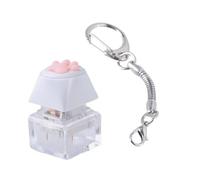 Uqezagpa Kit di interruttori a forma di zampe di gatti in silicone per tastiera, meccanici, portachiavi, antistress