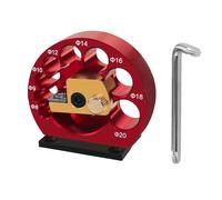 Uqezagpa Kit di maschere per tasselli in lega di alluminio quadrato asta di legno che gira rotondo strumento ausiliario metallo taglierina 8-20 diametro