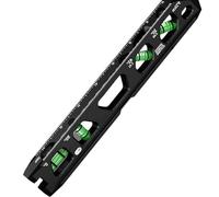 Uqezagpa Livelli magnetici di spirito di alta precisione 2,5"/6"/9" della lega di alluminio della costruzione dello strumento 4 fiale doppia scala V