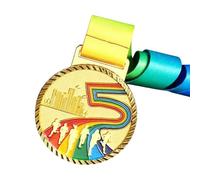 Uqezagpa Medaglie del premio del bronzo dell'oro dell'argento del metallo con le medaglie dei vincitori del nastro per i bambini adolescenti evento aula ufficio e sport commemorativi