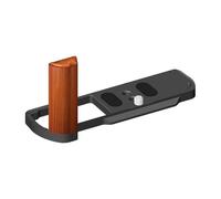 Uqezagpa Mezza gabbia in legno impugnatura L staffa per treppiedi Supporto piastra a sgancio rapido per DSLR