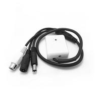 Uqezagpa Microfoni CCTV ad alta sensibilità Dispositivo di raccolta del suono resistente alle intemperie per telecamere di sorveglianza CCTV Sound Pickup