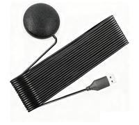 Uqezagpa Microfono da tavolo intelligente, con luce LED, omnidirezionale, pickup 3,5 mm/USB, compatibile per lavoro a distanza, lezioni online, cancellazione del rumore, microfono