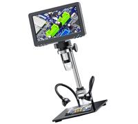 Uqezagpa Microscopio digitale LCD da 7 pollici ingrandimento 1200X per l'osservazione di monete e francobolli con 1080FHD