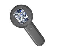 Uqezagpa Microscopio digitale palmare con schermo LCD da 2 pollici luce LED regolabile per gioielli di ispezione della moneta