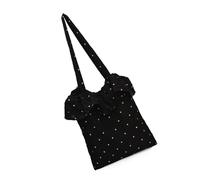 Uqezagpa Moda Increspature Chiffons Toted Bag Donne Hoboes Bag Borse A Tracolla Trendy Borsa Borsa San Valentino Donne Grande Capacità Hoboes Borse, Nero , One Size