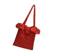 Uqezagpa Moda Increspature Chiffons Toted Bag Donne Hoboes Bag Borse A Tracolla Trendy Borsa Borsa San Valentino Donne Grande Capacità Hoboes Borse, Rosso, One Size