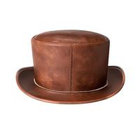 Uqezagpa Moda PU Derby Hat Mago Cap Per Mago Costume Spettacoli Teatrali Musicals Top Hats Adolescenti Adulti Per Uomini Per Donne Per Uomini Per Uomini Steampunk Per Donne Halloween