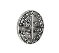 Uqezagpa Moneta mistica con sigillo del re Salomone, moneta, amuleti, gioielli, simboleggia saggezza, prosperità, meditazioni rituali, Misura unica, come descritto