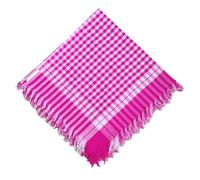 Uqezagpa Nord-Est Rurale Headwrap Per Adulto Unisex Popolare Etnico Plaided Pattern Bandane Autunno Primavera Sciarpa Testa Confortevole Unisex Foulard Alla Moda Tutte le Età, Rosa Rosso e Bianco C