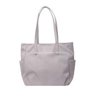 Uqezagpa Nylon Shopping Bag Per Le Donne Ragazza Grande Capacità Borse Da Viaggio Splashproof Borsa Tinta Unita Borse A Tracolla Libro Vento, Viola, One Size