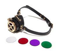 Uqezagpa Occhiali da sole da moto Steampunk unici per appassionati di cosplay e trendsetter alla moda feste a tema materiali per giochi di ruolo