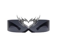 Uqezagpa Occhiali da sole hiphop con cuore amore per varie occasioni uso quotidiano e occhiali punk per eventi notturni moda
