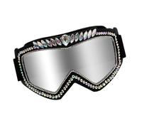 Uqezagpa Occhiali decorati con strass e stili accattivanti, comodi occhiali per amanti della musica e ciclisti all'aperto, occhiali protettivi dal sole