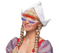 Uqezagpa Olanda Cappello olandese e Shutter Shading Occhiali Set Pizzo Cappello olandese Per Le Donne Cosplay feste a tema Festival Celebrazione Internazionale Costume Giornata