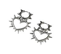 Uqezagpa Orecchini pendenti a forma di cuore a forma di spina alla moda per donne alla moda gioielli in lega robusta, 4*3*0.5, Metallo, Berillo