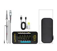 Uqezagpa Oscilloscopio digitale palmare da 3,2 pollici, schermo LCD, larghezza di banda 10 MHz, facile da trasportare, tester per auto e suono