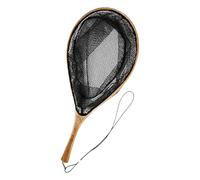 Uqezagpa Pali in Legno Che Pesca La Rete Atterraggio con Cordino Portatile per L'atterraggio Unisex Adulto con Comoda Ricopritura della Maniglia