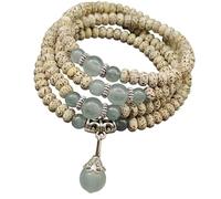 Uqezagpa Perline in legno Bodhi a forma di stella, realizzate a mano, per l'illuminazione spirituale e la vita consapevole, confortevole perlina Bodhi a forma di stella